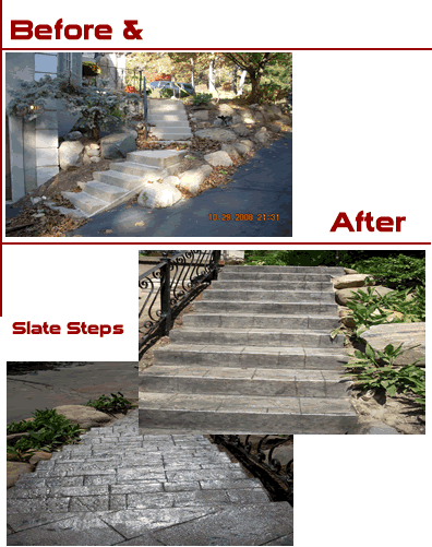 Stamped Concrete Stairs